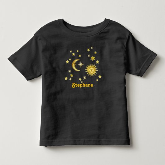 Sun, Moon & Stars w/out Name T-shirt 🌞🌛⭐ トドラーTシャツ (正面)