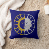SUN & MOON Symbol -金ゴールドシルバー クッション (ブランケット)