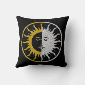 SUN & MOON Symbol -金ゴールドシルバー クッション (裏面)
