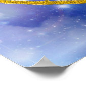 SUN & MOON Symbol - gold silver Sky ポスター (角)