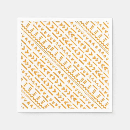 Sun Mudclothアフリカパターンのパス スタンダードカクテルナプキン (正面)