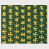 Sun on Greenバックグラウンドラッピング紙 ラッピングペーパー (フラット)