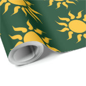 Sun on Greenバックグラウンドラッピング紙 ラッピングペーパー (ロールコーナー)