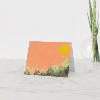 Sun 🌞 Over Trees 🌳  サンキューカード