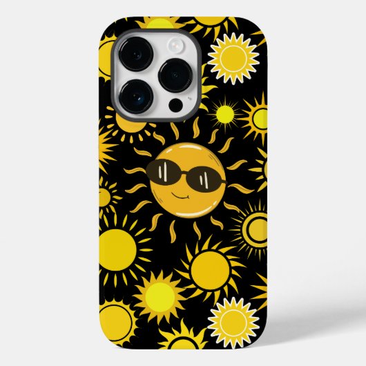 Sun pattern 01 Black BG Case-Mate iPhoneケース (裏面)