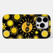 Sun pattern 01 Black BG Case-Mate iPhoneケース (裏面 (横))