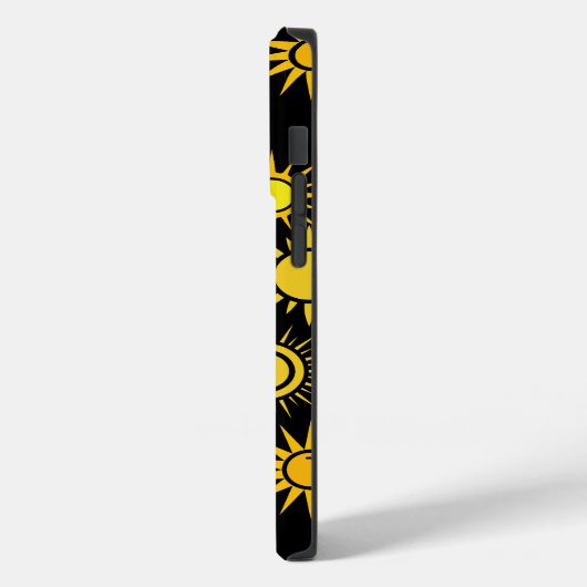 Sun pattern 01 Black BG Case-Mate iPhoneケース (裏面 / 左)