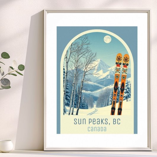 Sun Peaks BC Canada ski resort  Poster ポスター