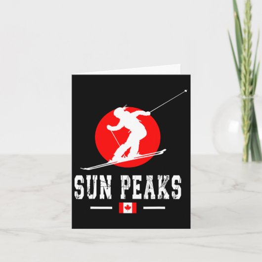 Sun Peaks Canada Ski Resort Rocky Mountains Canadi カード (正面)