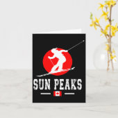 Sun Peaks Canada Ski Resort Rocky Mountains Canadi カード (黄色い花)