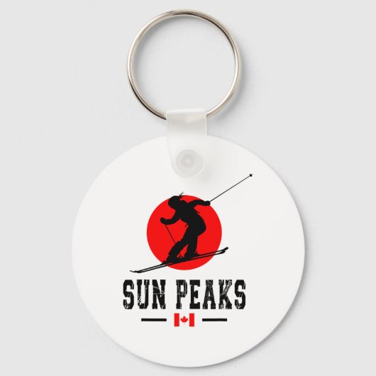 Sun Peaks Canada Ski Resort Rocky Mountains Canadi キーホルダー (正面)