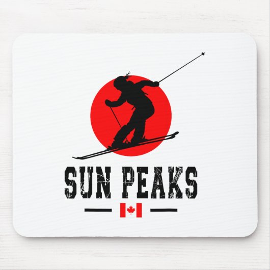 Sun Peaks Canada Ski Resort Rocky Mountains Canadi マウスパッド (正面)
