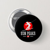 Sun Peaks Canada Ski Resort Rocky Mountains Canadi 缶バッジ (正面&裏面)