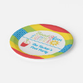 Sun Poolの可愛いおもしろいパーティー カラフル ペーパープレート (アングル)