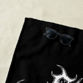 Sun Protection Factor 666 Metal Logo ビーチタオル (インサイチュ)