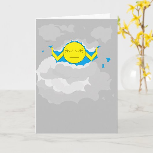 Sun Pushing Through Storm Clouds: カード (黄色い花)