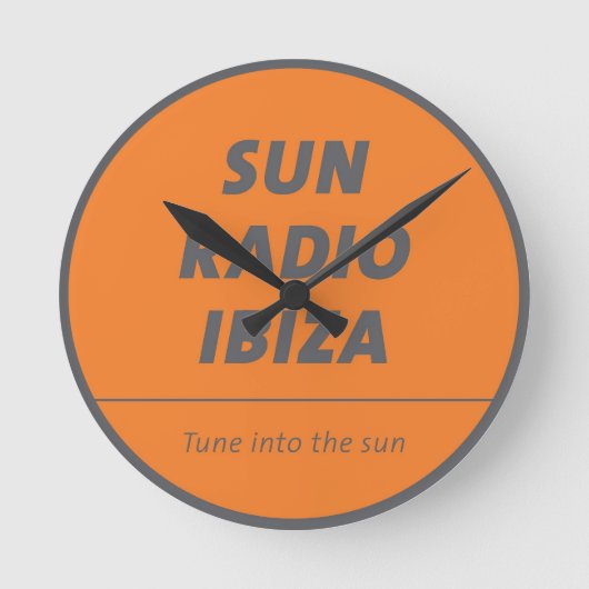 Sun Radio Ibiza wall clock - from the heart music ラウンド壁時計 (正面)