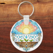 Sun Rain Growth Nature Symbol Illustration design  キーホルダー (正面)