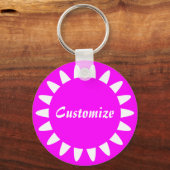 Sun Rayテンプレート- 3 – マゼンタ – 1 キーホルダー (正面)