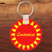 Sun Rayテンプレート- 3 （赤） キーホルダー (正面)
