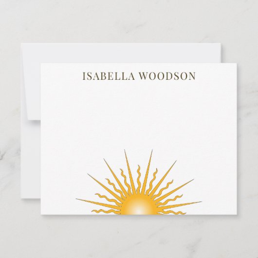 Sun Rays名ノートカード ノートカード (正面)