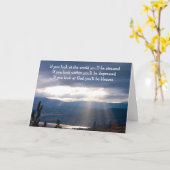  Sun Rays Lakeshore Storm Clouds Look at God カード (黄色い花)