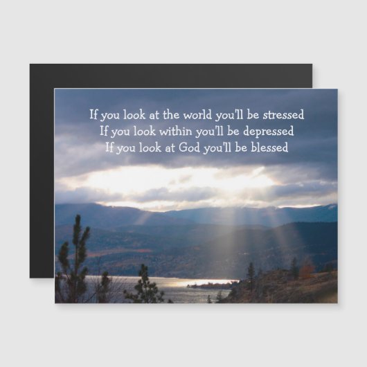  Sun Rays Lakeshore Storm Clouds Look at God  Post (正面/裏面)