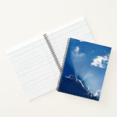 Sun Rays Wall Art Blue Sky Minimalist Clouds ノートブック (内部)