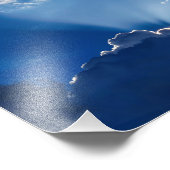 Sun Rays Wall Art Blue Sky Minimalist Clouds フォトプリント (角)