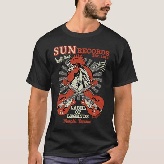 Sun Records凡例のラベル Tシャツ (正面)