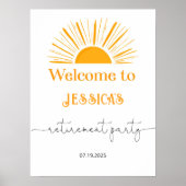 Sun Retirement party Welcome ポスター (正面)