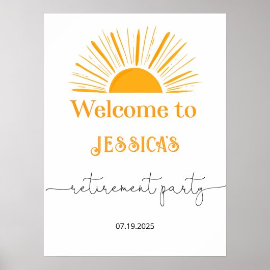 Sun Retirement party Welcome ポスター (正面)