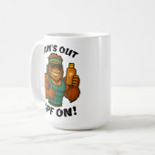 Sun’s Out SPF On – Funny Summer Orangutan Fitness コーヒーマグカップ (正面左)