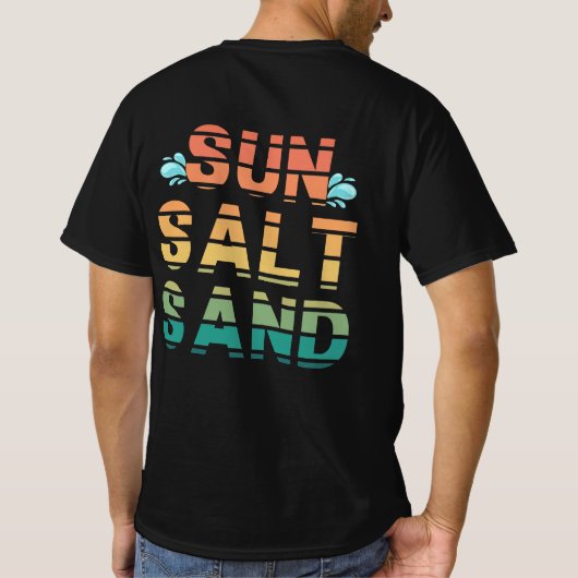 "sun salt sand" Tシャツ (裏面)