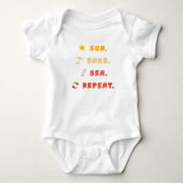 Sun Sand Sea Repeat – Beach Vibes Toddler Bodysuit ベビーボディスーツ