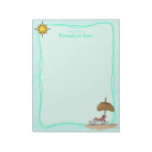 Sun, Sand & Serenity Unlined Notepad ノートパッド (回転)