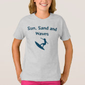 Sun、Sand、Waves Tシャツ (正面)