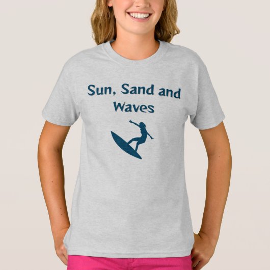 Sun、Sand、Waves Tシャツ (正面)