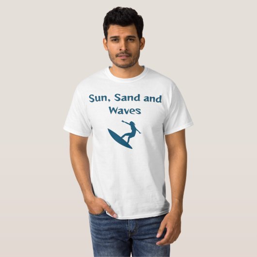 Sun、Sand、Waves Tシャツ (正面フル)