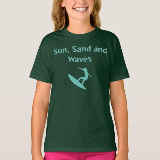 Sun、Sand、Waves Tシャツ (正面)