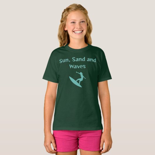 Sun、Sand、Waves Tシャツ (正面フル)