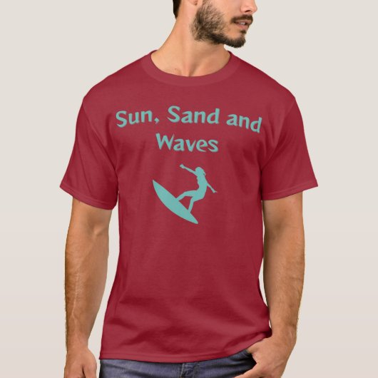 Sun、Sand、Waves Tシャツ (正面)