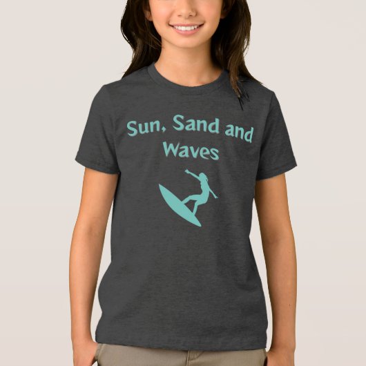 Sun、Sand、Waves Tシャツ (正面)