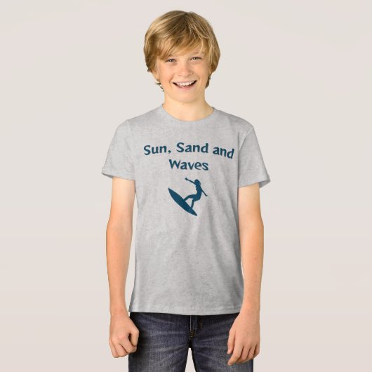 Sun、Sand、Waves Tシャツ (正面全面)