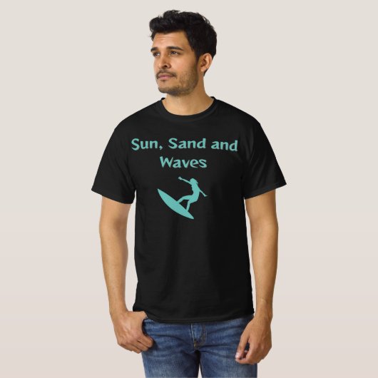Sun、Sand、Waves Tシャツ (正面フル)