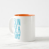 Sun、Sea、およびSurf BLUE ツートーンマグカップ (正面左)