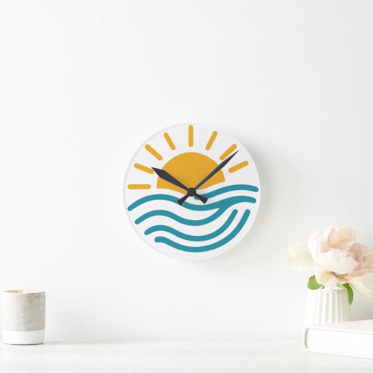 Sun & Sea  ラウンド壁時計 (ホーム)