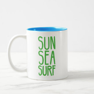 Sun、Sea、Surf GREEN ツートーンマグカップ
