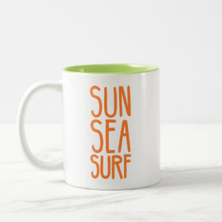 Sun、Sea、Surf ORANGE ツートーンマグカップ