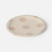 Sun Seamless Pattern,Minimal Sun Seamless Pattern, ペーパープレート (アングル)